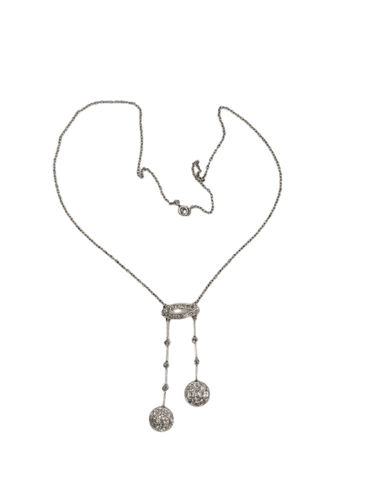 Collier Collier négligé Art déco en or 18k et diamants 58 Facettes Collier O2676