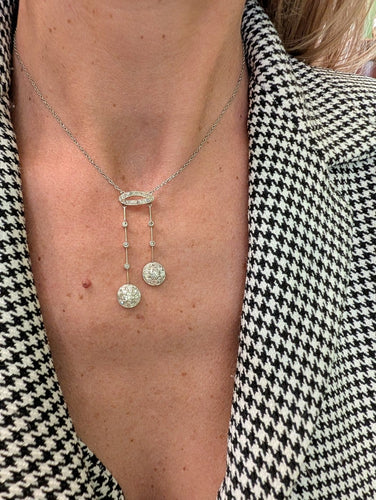 Collier Collier négligé Art déco en or 18k et diamants 58 Facettes Collier O2676