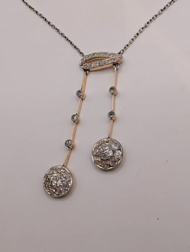 Collier Collier négligé Art déco en or 18k et diamants 58 Facettes Collier O2676