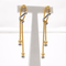 Boucles d'oreilles Boucles d'oreilles pendantes en or 18 carats deux tons et perles d'or 58 Facettes Boucles d'oreilles pendants en or