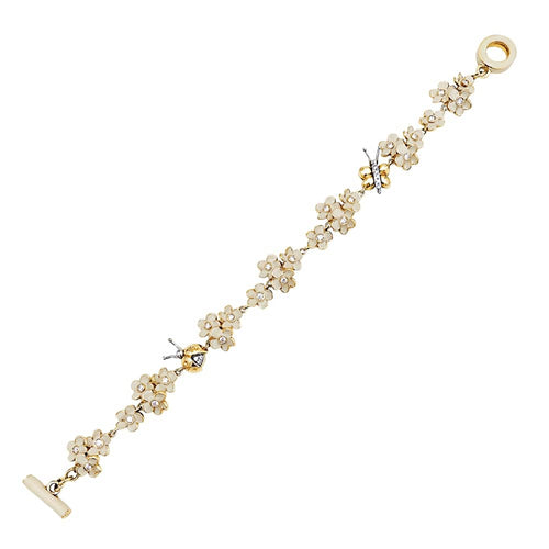 Bracelet Bracelet Roberto Coin, or rose, diamants, émail. 58 Facettes 35545