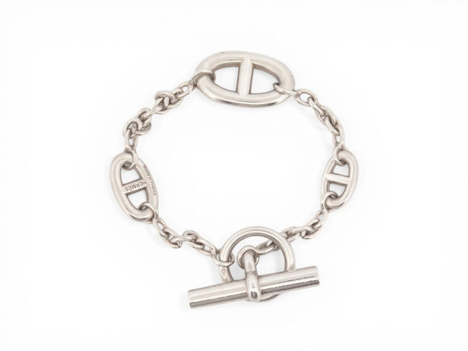 Bracelet Hermès Chaine d'Ancre Farandole - Bracelet en argent massif 925, 15 cm 58 Facettes 274246