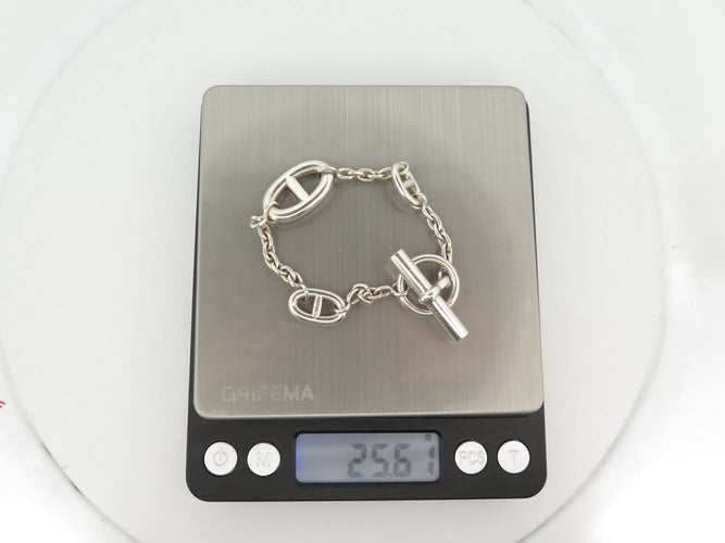 Bracelet Hermès Chaine d'Ancre Farandole - Bracelet en argent massif 925, 15 cm 58 Facettes 274246
