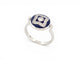 Bague 53 De Beers Lotus Enchanted - Bague en or blanc 18k, diamants et émail bleu 58 Facettes 274231