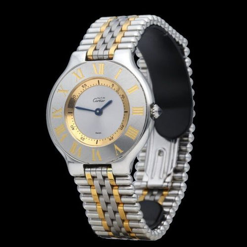 Montre Cartier Montre Must 21 Or Jaune 18K / Acier 58 Facettes MT46405