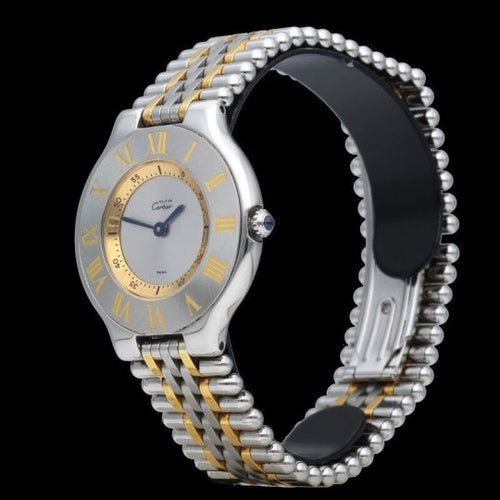 Montre Cartier Montre Must 21 Or Jaune 18K / Acier 58 Facettes MT46405