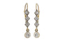 Boucles d'oreilles Boucles d’oreilles pendantes Art déco en or jaune 18k et diamants 0,95 ct 58 Facettes 11819