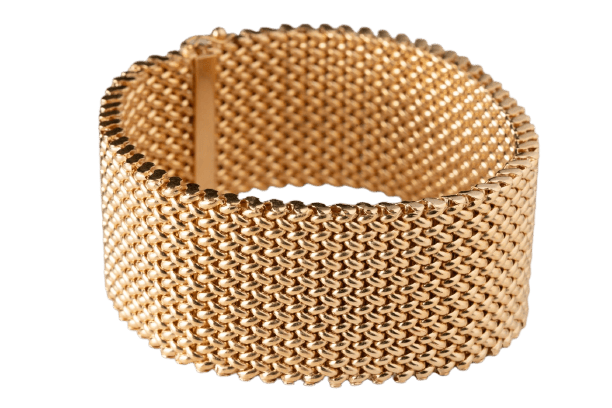 Bracelet Bracelet vintage - Maille tissu en or jaune 18 ct 58 Facettes Bracciale vintage maglia tessuto