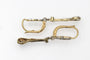 Boucles d'oreilles Boucles d'oreilles pendantes anciennes en or jaune, platine et diamants 58 Facettes 11820
