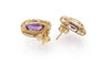Boucles d'oreilles Boucles d'oreilles vintage - Puces en or jaune 585/1000 et améthystes 58 Facettes 12080