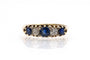 Bague 58 Bague ancienne en or jaune sertie de saphirs et diamants 58 Facettes 11700