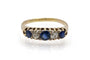 Bague 58 Bague ancienne en or jaune sertie de saphirs et diamants 58 Facettes 11700