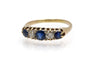 Bague 58 Bague ancienne en or jaune sertie de saphirs et diamants 58 Facettes 11700