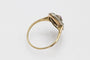 Bague 55 Bague Art déco - Rubis et diamants en or jaune 585 et argent 58 Facettes 9573