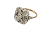 Bague 54 Bague Art déco géométrique en or jaune 585 avec diamants et saphirs 58 Facettes 9898