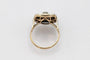 Bague 54 Bague Art déco géométrique en or jaune 585 avec diamants et saphirs 58 Facettes 9898