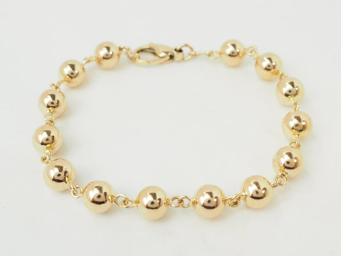 Bracelet Bracelet marseillais - Or rose 18 kt, boules 8 mm 58 Facettes 33734