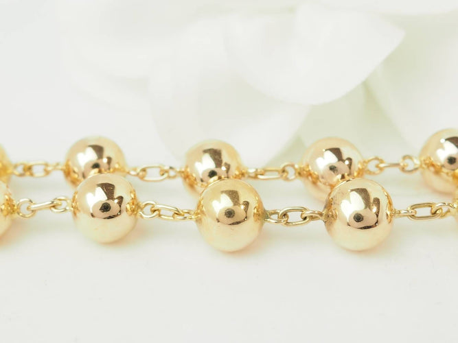 Bracelet Bracelet marseillais - Or rose 18 kt, boules 8 mm 58 Facettes 33734