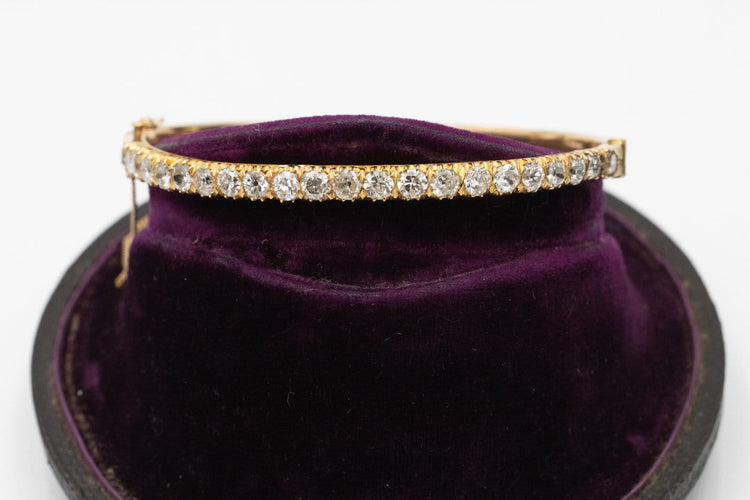 Bracelet Bracelet en or jaune 850 serti de diamants env. 3,20 ct 58 Facettes 12020