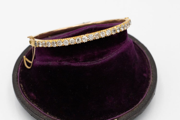 Bracelet Bracelet en or jaune 850 serti de diamants env. 3,20 ct 58 Facettes 12020