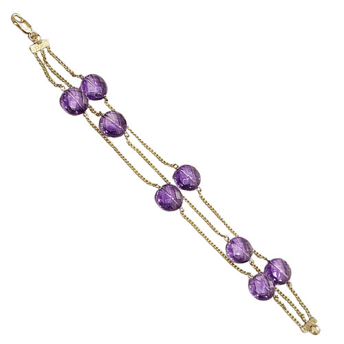 Bracelet Bracelet - Améthystes en or jaune 18k 58 Facettes PULAMAT01M