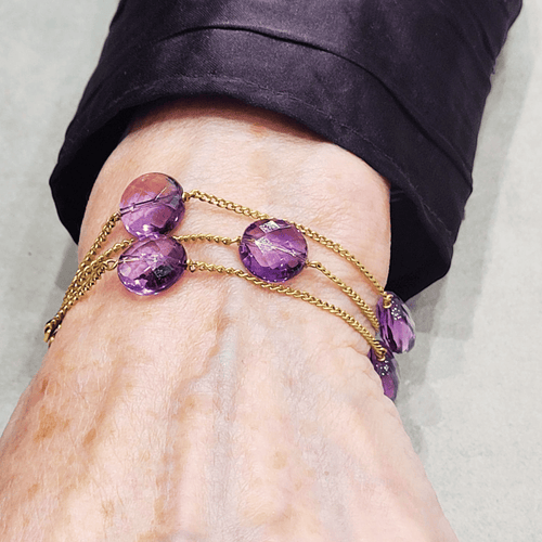 Bracelet Bracelet - Améthystes en or jaune 18k 58 Facettes PULAMAT01M