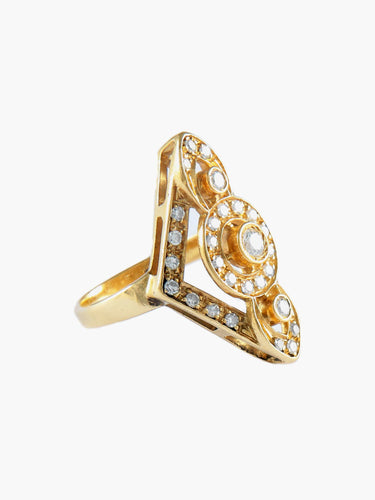 Bague 43 Bague moderne en or jaune et diamants 58 Facettes BO/150044