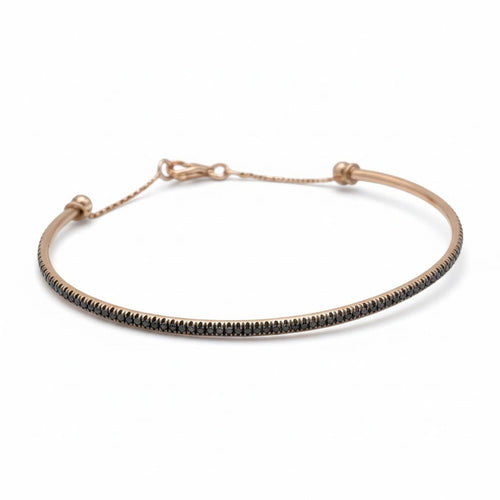 Bracelet Trilogie de bracelets jonc ouverts en or rose et blanc 18 carats, diamants 58 Facettes 1-0000830/3