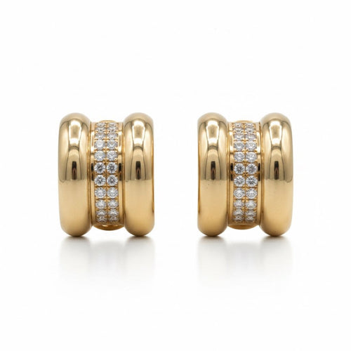 Boucles d'oreilles Chopard La Strada - Boucles d’oreilles en or jaune et diamants 58 Facettes 1.0001181