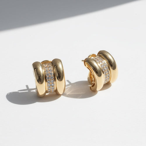 Boucles d'oreilles Chopard La Strada - Boucles d’oreilles en or jaune et diamants 58 Facettes 1.0001181