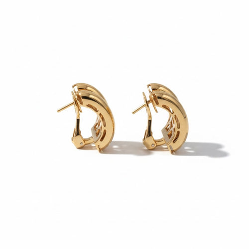 Boucles d'oreilles Chopard La Strada - Boucles d’oreilles en or jaune et diamants 58 Facettes 1.0001181