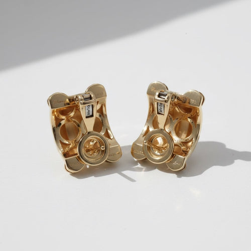 Boucles d'oreilles Chopard La Strada - Boucles d’oreilles en or jaune et diamants 58 Facettes 1.0001181