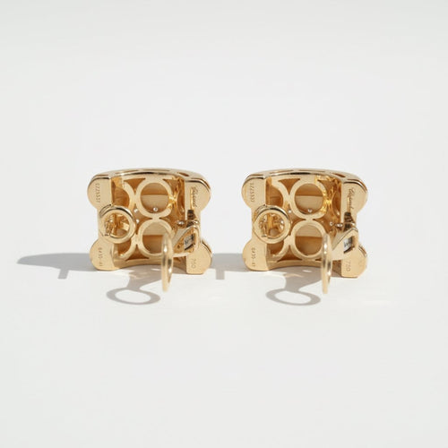 Boucles d'oreilles Chopard La Strada - Boucles d’oreilles en or jaune et diamants 58 Facettes 1.0001181