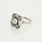 Bague 51 Élégante bague en or blanc , diamants, émeraudes et saphirs de style Art déco 58 Facettes 58FC49
