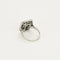 Bague 51 Élégante bague en or blanc , diamants, émeraudes et saphirs de style Art déco 58 Facettes 58FC49