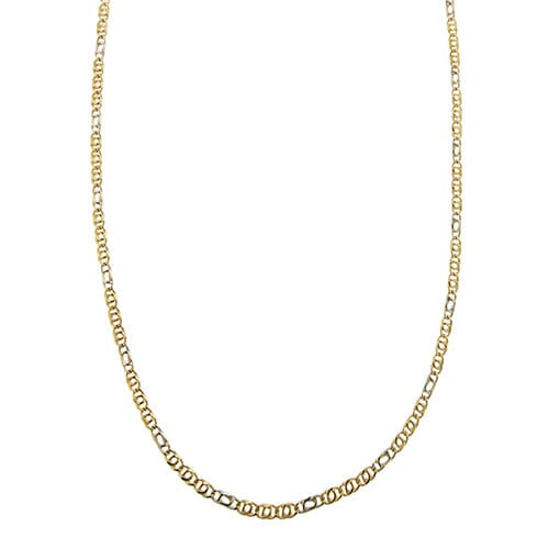Collier Collier - Maille œil de tigre en or jaune et or blanc 18 ct 58 Facettes 40700