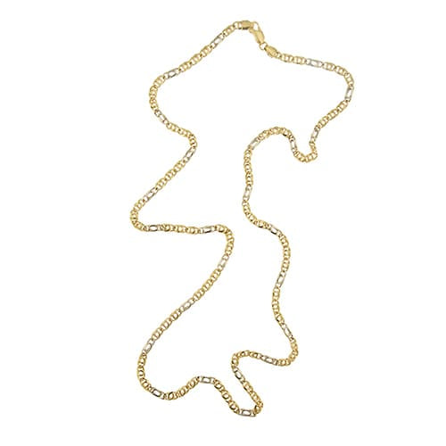 Collier Collier - Maille œil de tigre en or jaune et or blanc 18 ct 58 Facettes 40700