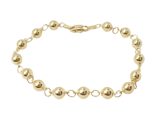 Bracelet Bracelet marseillais boules en or jaune 18 ct 58 Facettes 33372