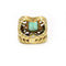 Bague 50 Bague en or jaune et platine avec émeraude et diamants 58 Facettes 260051R