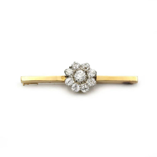 Broche Broche Marguerite - Or jaune, Platine & Diamants 58 Facettes 260047R