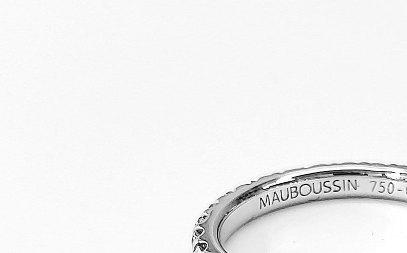 Bague 51.5 Mauboussin Passion & Fashion - Alliance en or blanc 18K et diamants 58 Facettes DV-MAUBOUS.all