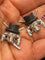 Boutons de manchette Boutons de manchette tête de mort en or blanc 18 cts 58 Facettes LP180109/29