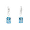 Boucles d'oreilles Pendants d'oreilles platine, or blanc, aigue-marine et diamants. 58 Facettes 35241