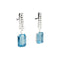 Boucles d'oreilles Pendants d'oreilles platine, or blanc, aigue-marine et diamants. 58 Facettes 35241