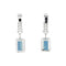 Boucles d'oreilles Pendants d'oreilles platine, or blanc, aigue-marine et diamants. 58 Facettes 35241