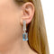 Boucles d'oreilles Pendants d'oreilles platine, or blanc, aigue-marine et diamants. 58 Facettes 35241