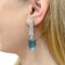 Boucles d'oreilles Pendants d'oreilles platine, or blanc, aigue-marine et diamants. 58 Facettes 35241
