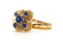 Bague 54 Bague années 50 en or jaune 18 carats et saphirs 58 Facettes B852