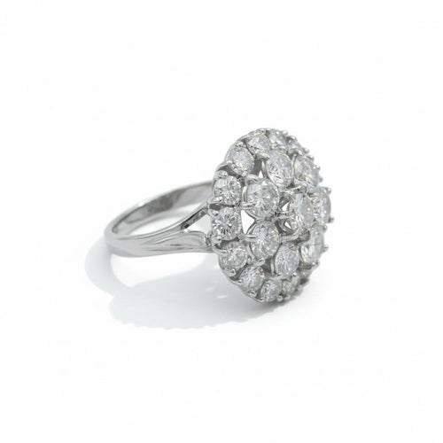 Bague 55 Bague Marguerite en or blanc 18 carats et diamants 4,58 ct 58 Facettes 1.0000461/1