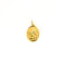 Pendentif Augis - Médaille ovale Ange Raphaël en or jaune 18K 58 Facettes LMB-175